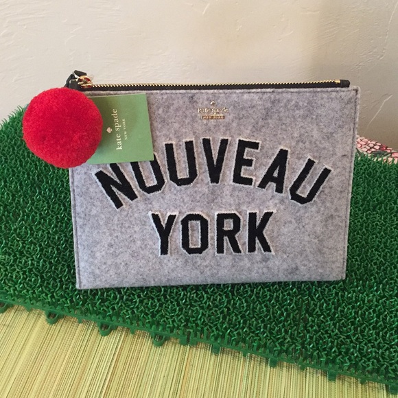 kate spade Handbags - Kate Spade Nouveau York Felt Wristlet NWT